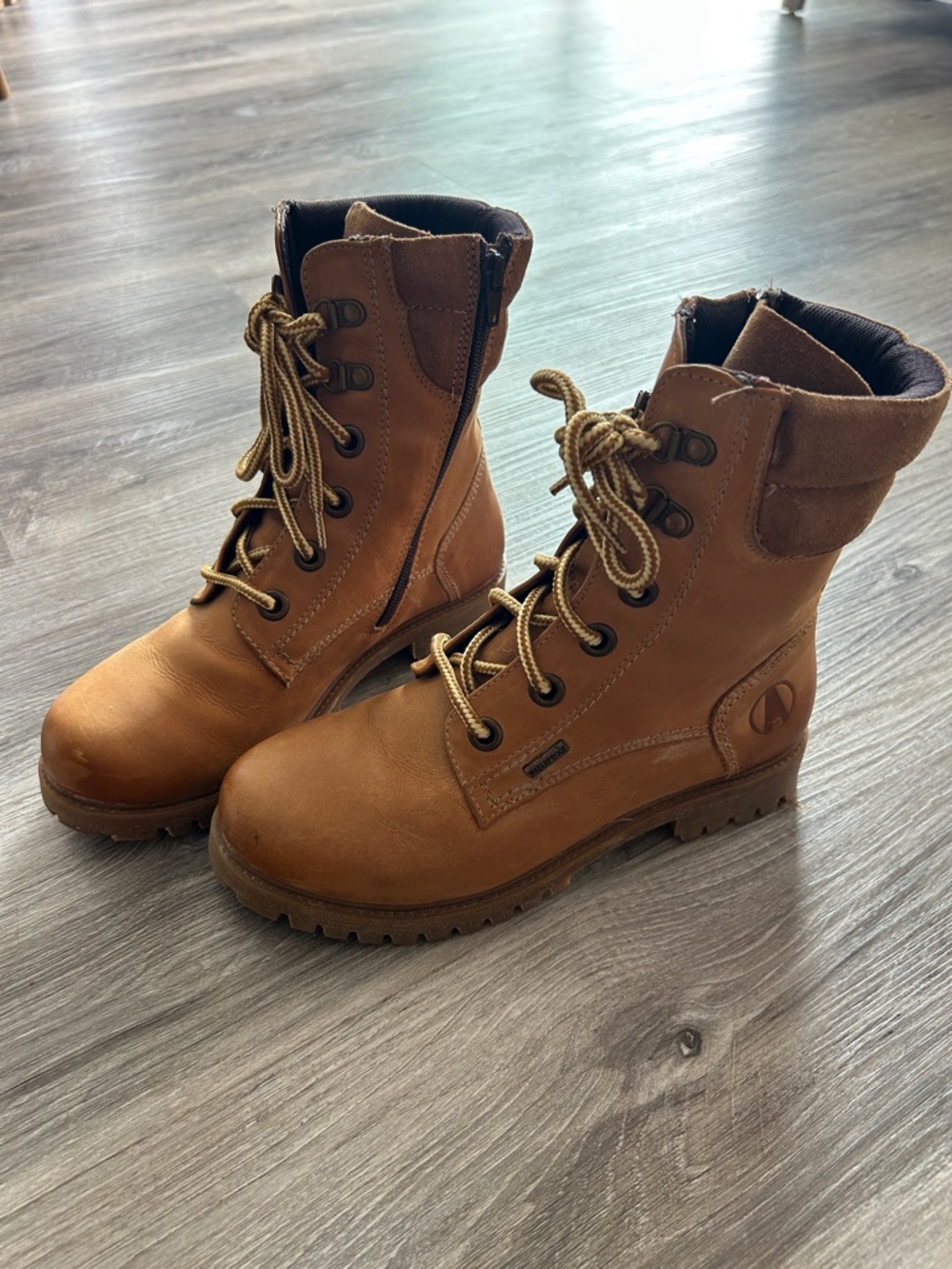 Axelda Lace-Up Combat Boots with Zipper